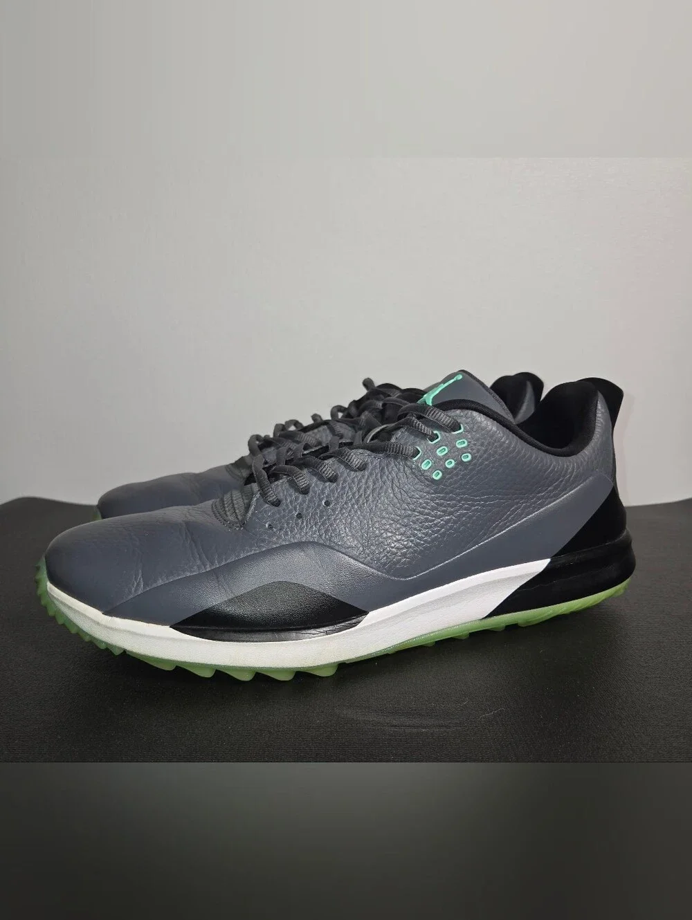 Jordan ADG 3 Low Top Golf Sneakers Lace-Up Dark Grey Green Glow CW7242-002 Sz 14